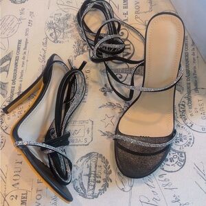 Elegant Black Strappy Heels